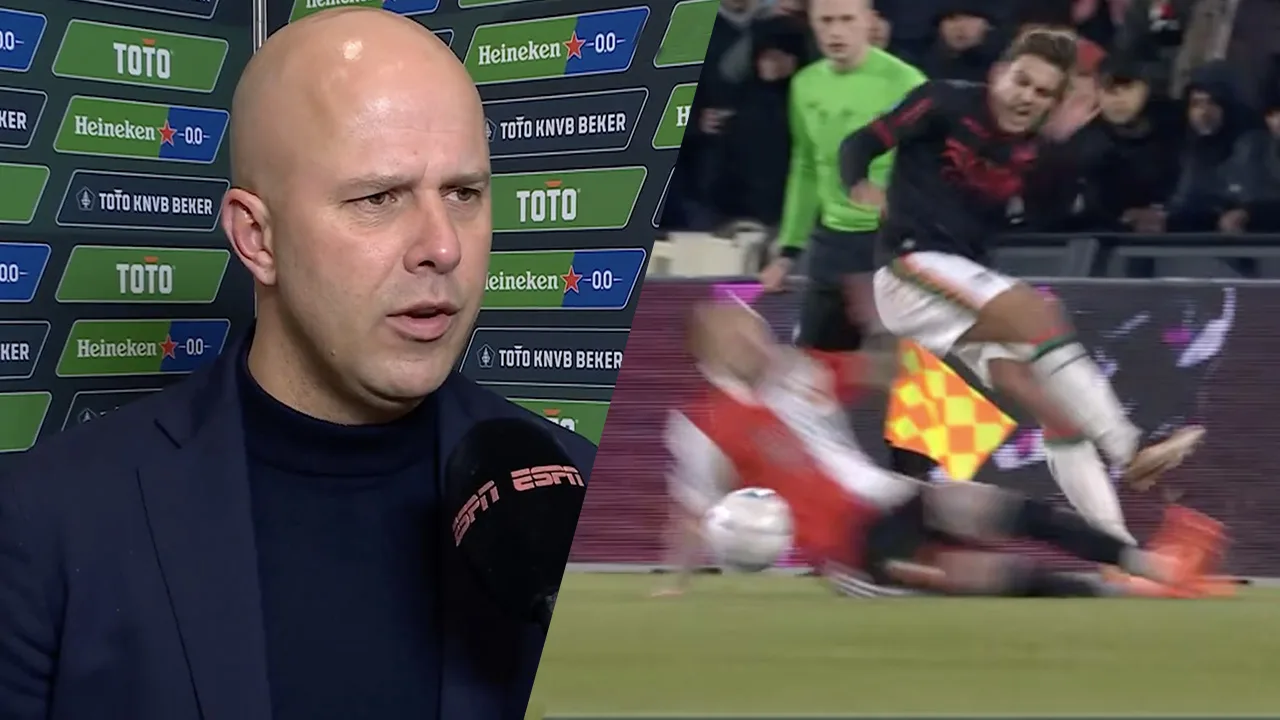 Slot na zien snoeiharde tackle van Hartman tegen NEC: 'Poeh, dan komt-ie goed weg'