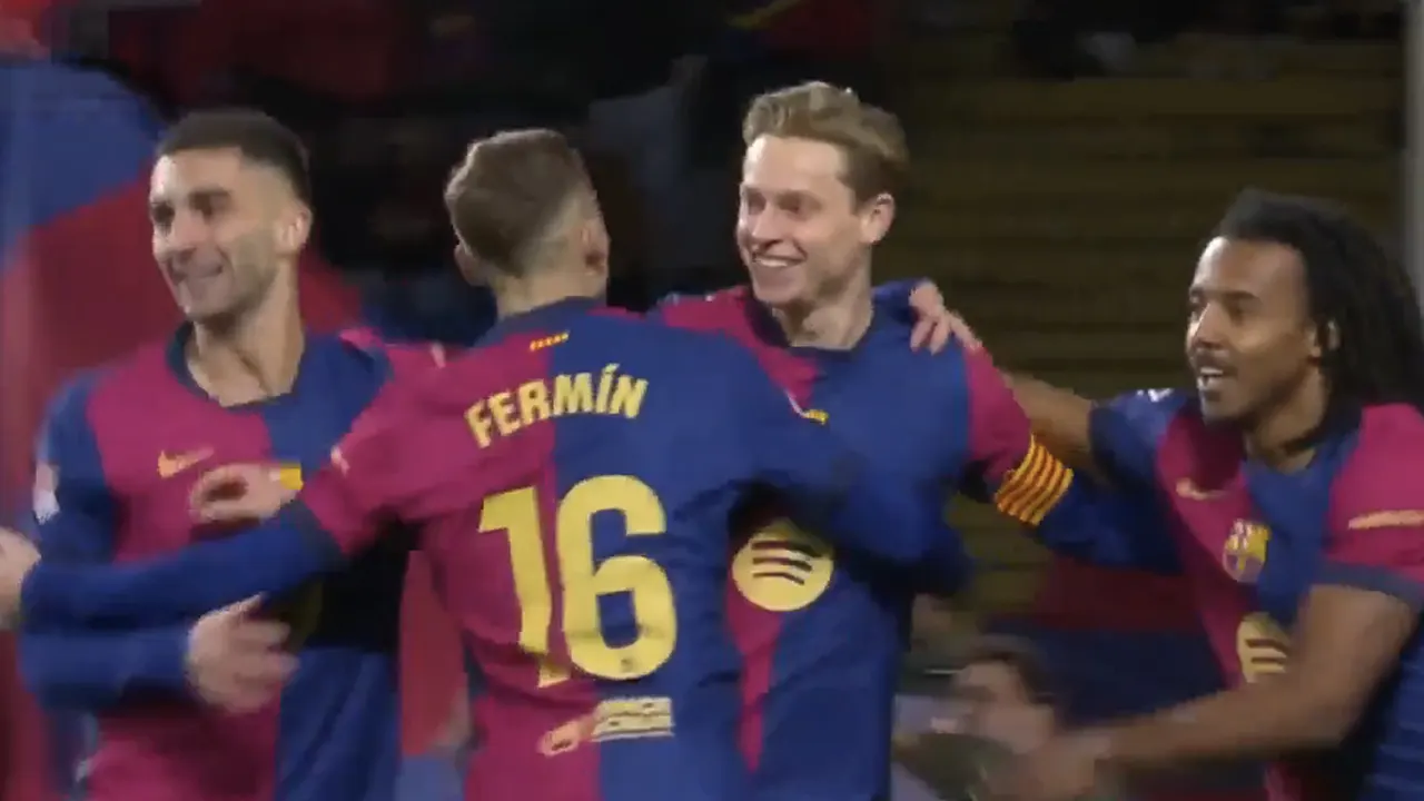Videogoal: Frenkie de Jong schiet FC Barcelona op voorsprong tegen Valencia