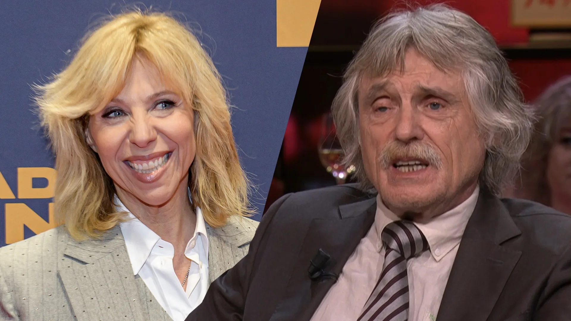 Johan Derksen reageert op nieuws dat Claudia de Breij de oudejaarsconference gaat verzorgen
