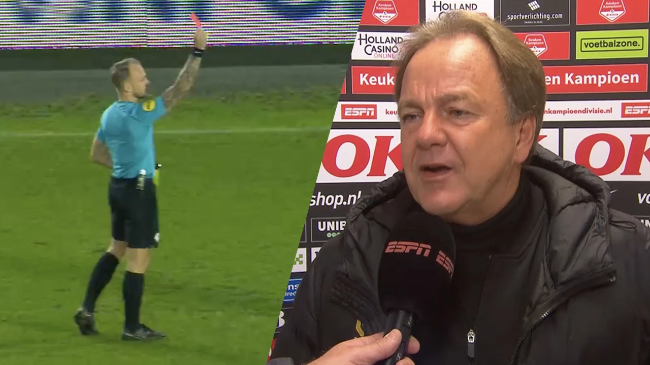 Telstar-trainer Snoei haalt uit naar scheidsrechter: 'Doe dan stoer, met je plakplaatjes'