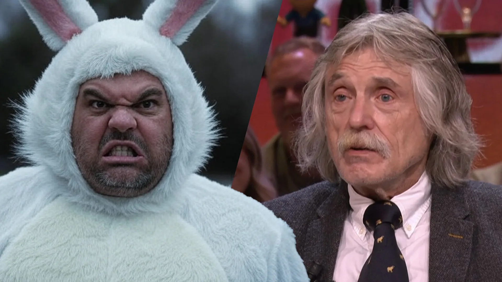 Johan moest op de vlucht voor de Paashaas en een clown: ‘Twee van die gekken...' 