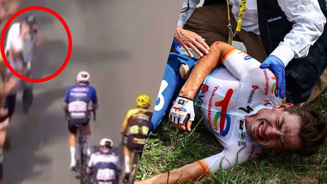 Steff Cras moet De Tour verlaten na val door fan: 'Ik hoop dat je je echt schuldig voelt!'