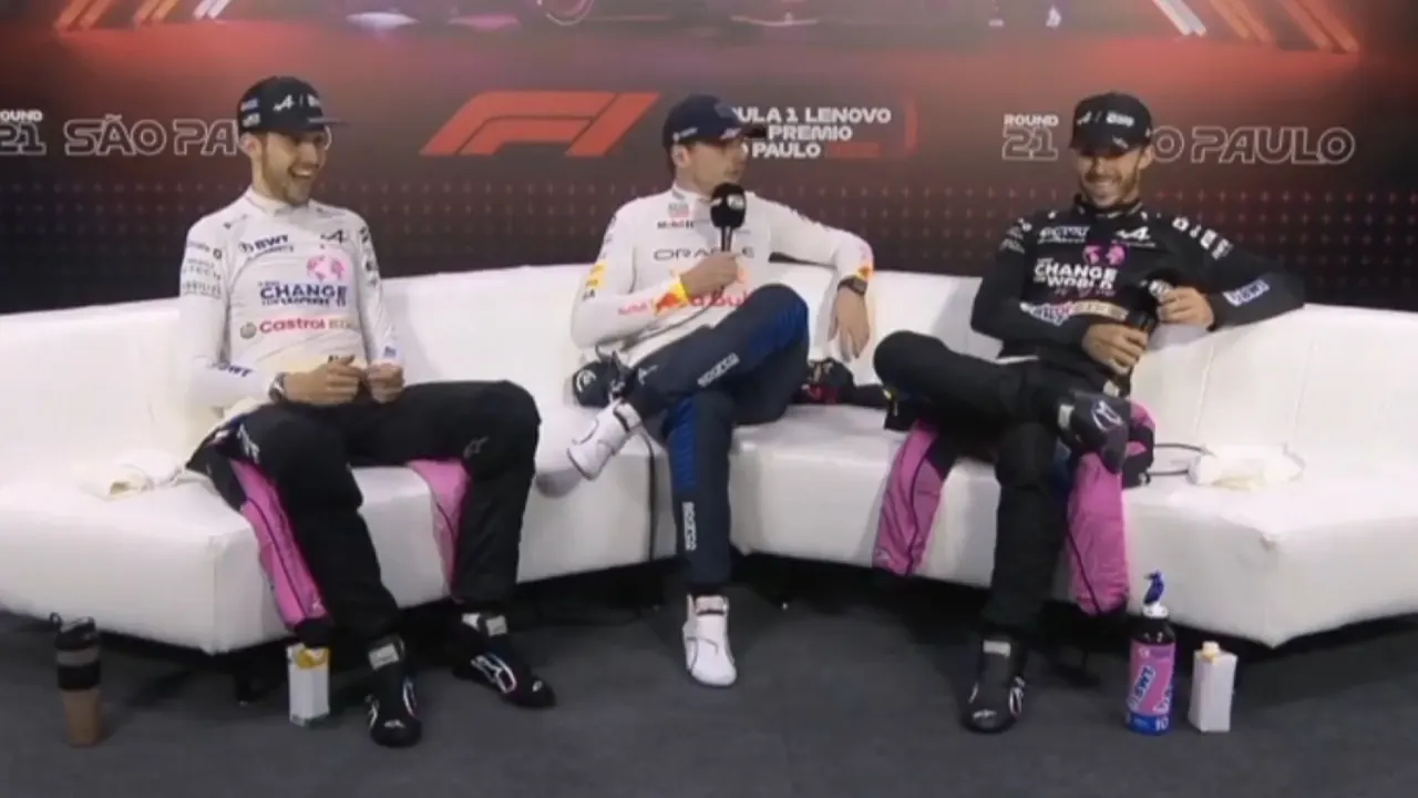 Video: Verstappen neemt Britse media op de hak na magistrale F1-zege in Brazilië