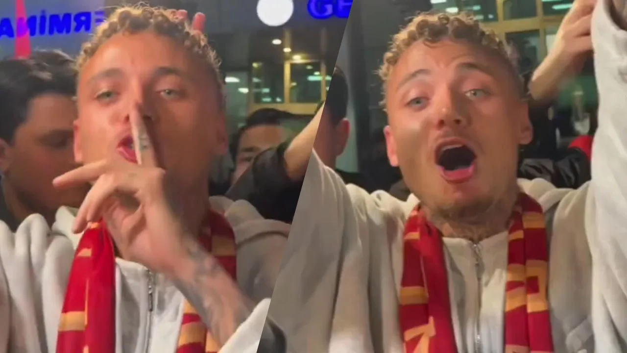 Video: Noa Lang gaat helemaal los met Galatasaray-fans bij aankomst in Turkije