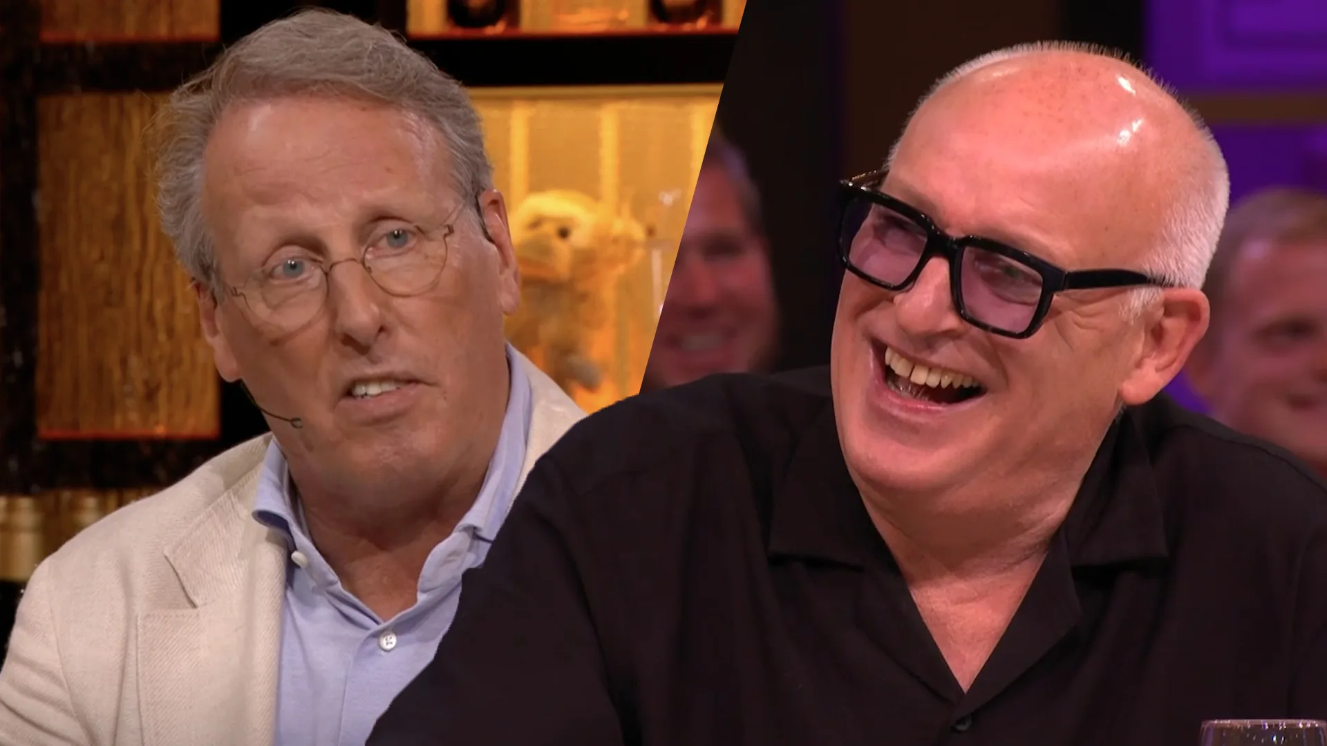 René van der Gijp hoort Chris Woerts als voice-over: 'Zou z'n vrouw hem ooit verstaan hebben?'