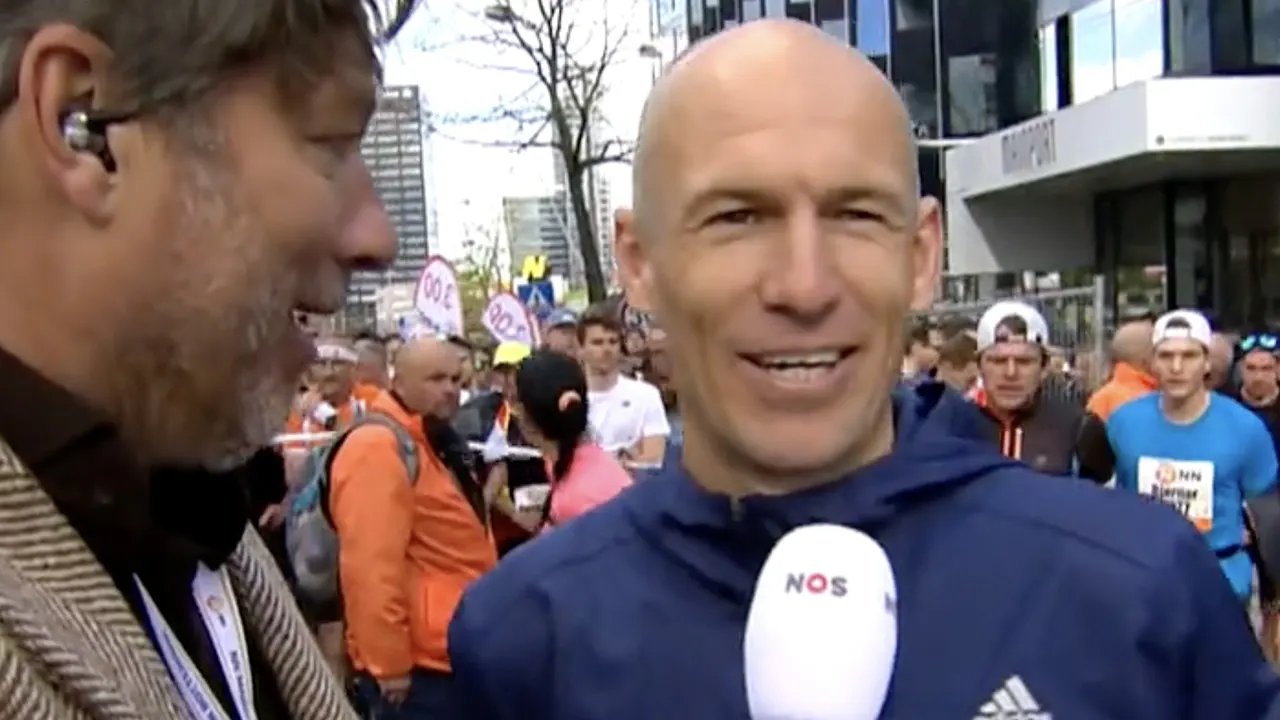 VIDEO: Arjen Robben loopt marathon Rotterdam: 'Ik ben gewoon een sportliefhebber'