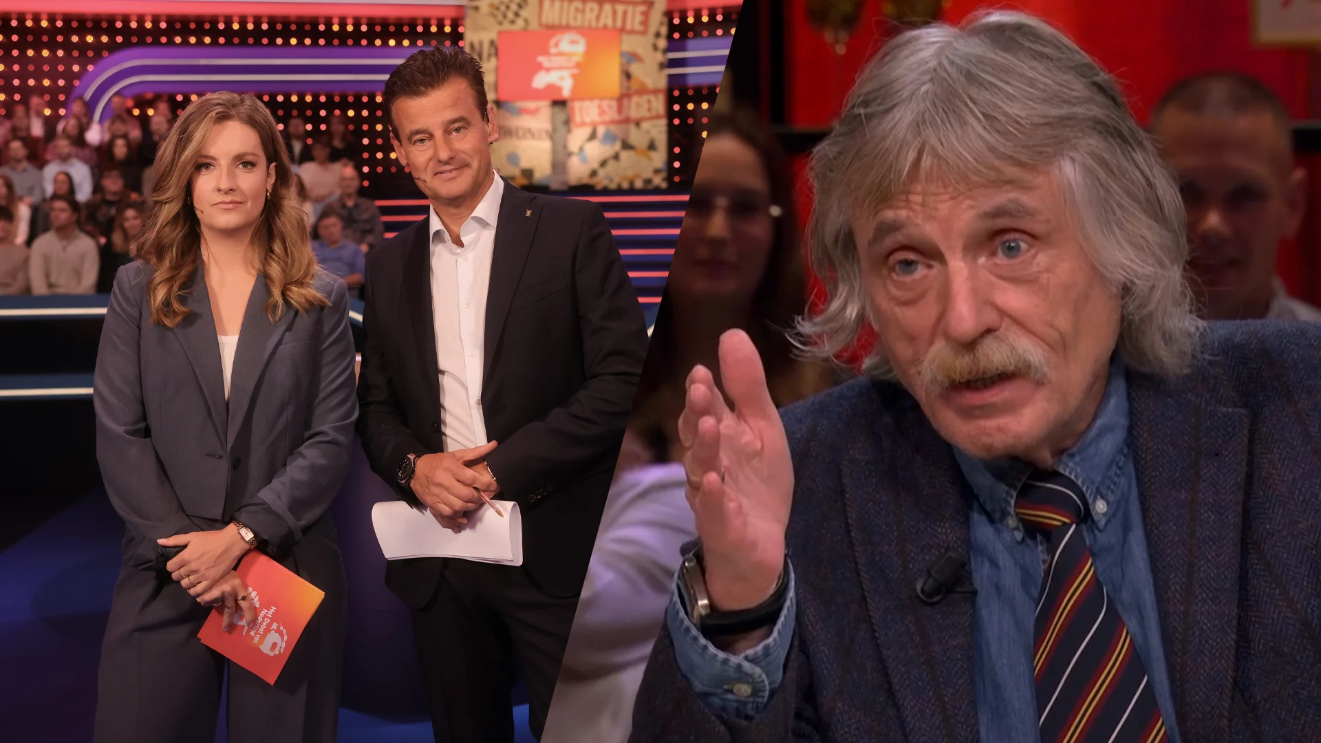 Johan Derksen prijst Wilfred Genee en Merel Ek: 'Ik vind dat jullie dit uitstekend gedaan hebben'