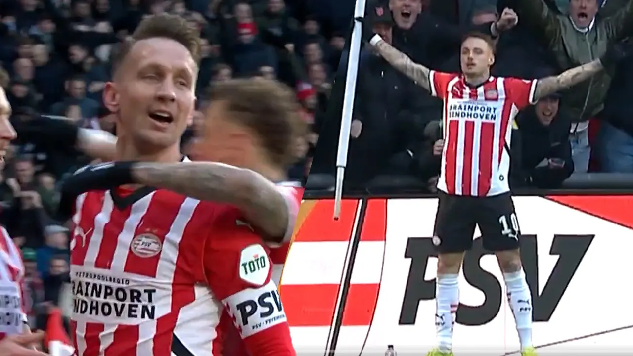Videogoals: Lang en De Jong binnen halfuur trefzeker voor PSV in topper tegen Feyenoord