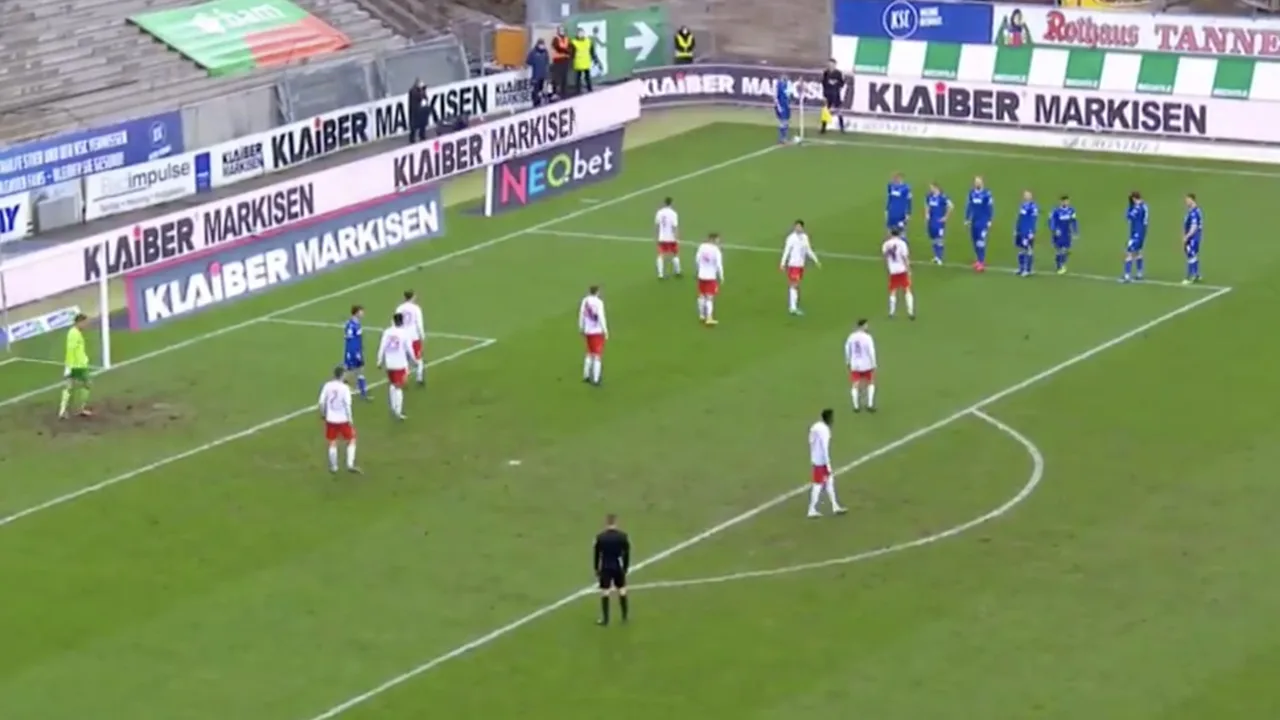 Nooit eerder vertoond: bijzondere cornervariant in 2.Bundesliga