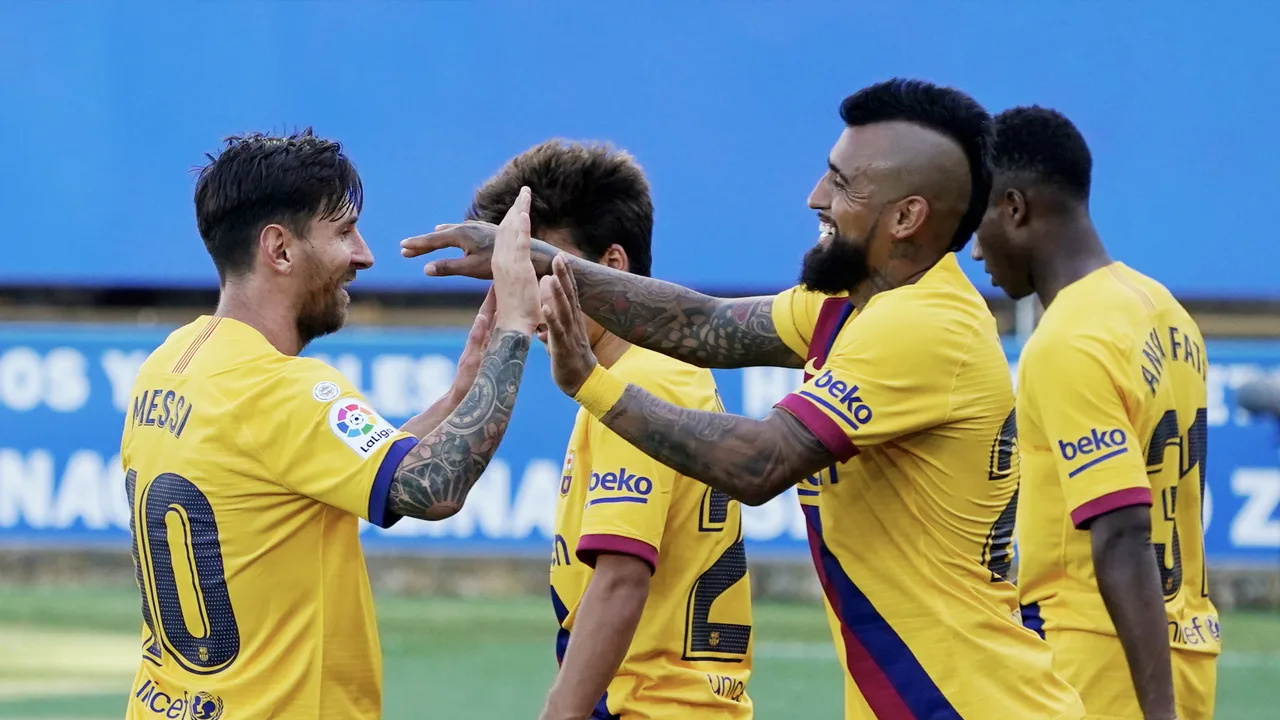 Messi bijna zeker van topscorerstitel na ruime zege Barça