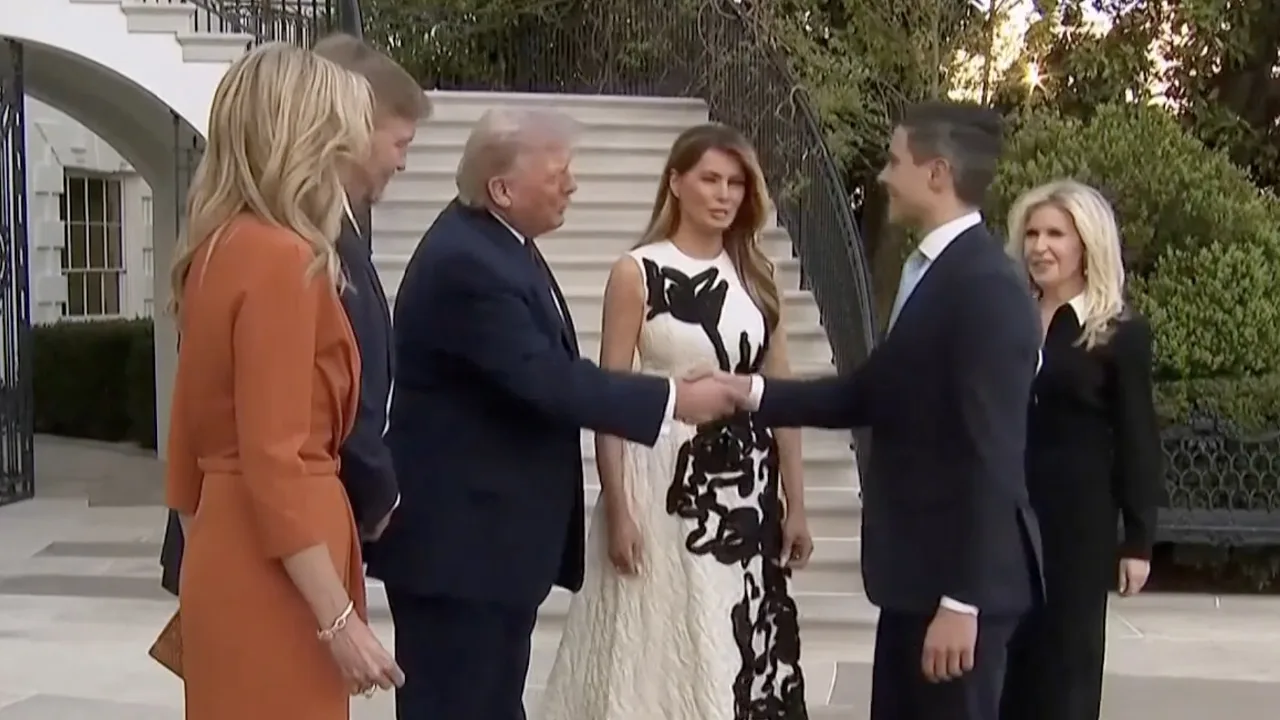 Koningspaar en Rob Jetten op bezoek bij Donald en Melania Trump in het Witte Huis