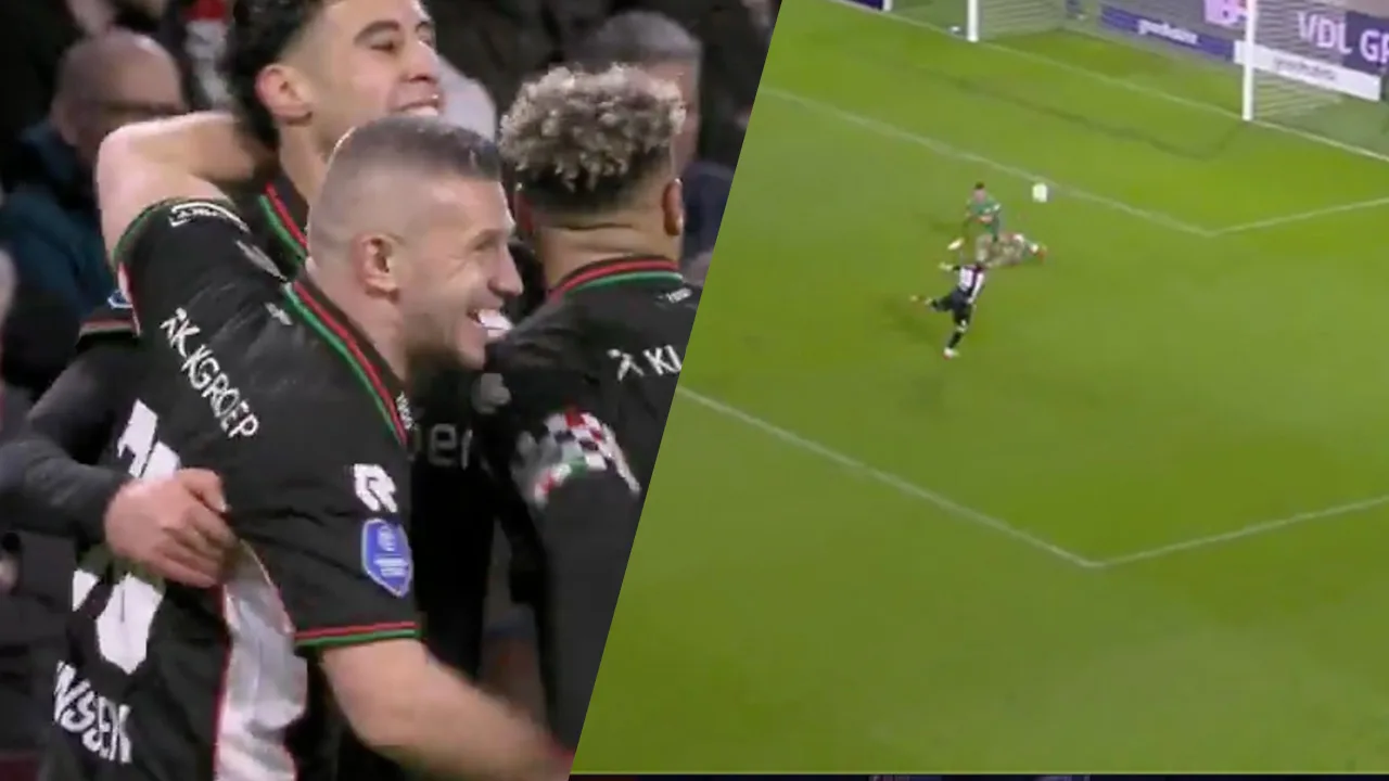 Videogoal: Bryan Linssen schiet NEC op voorsprong op bezoek bij PSV