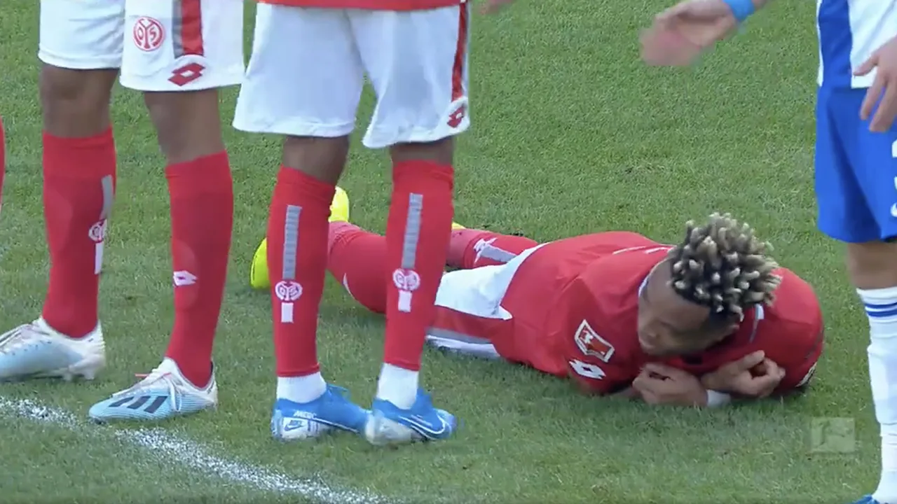 Een zeer opvallend muurtje bij Mainz