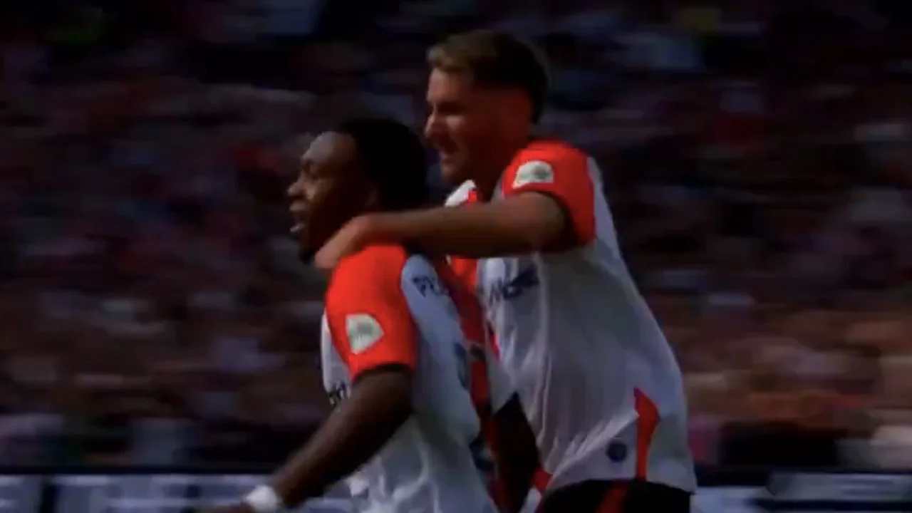 Videogoal: Milambo opent de score voor Feyenoord tegen Willem II