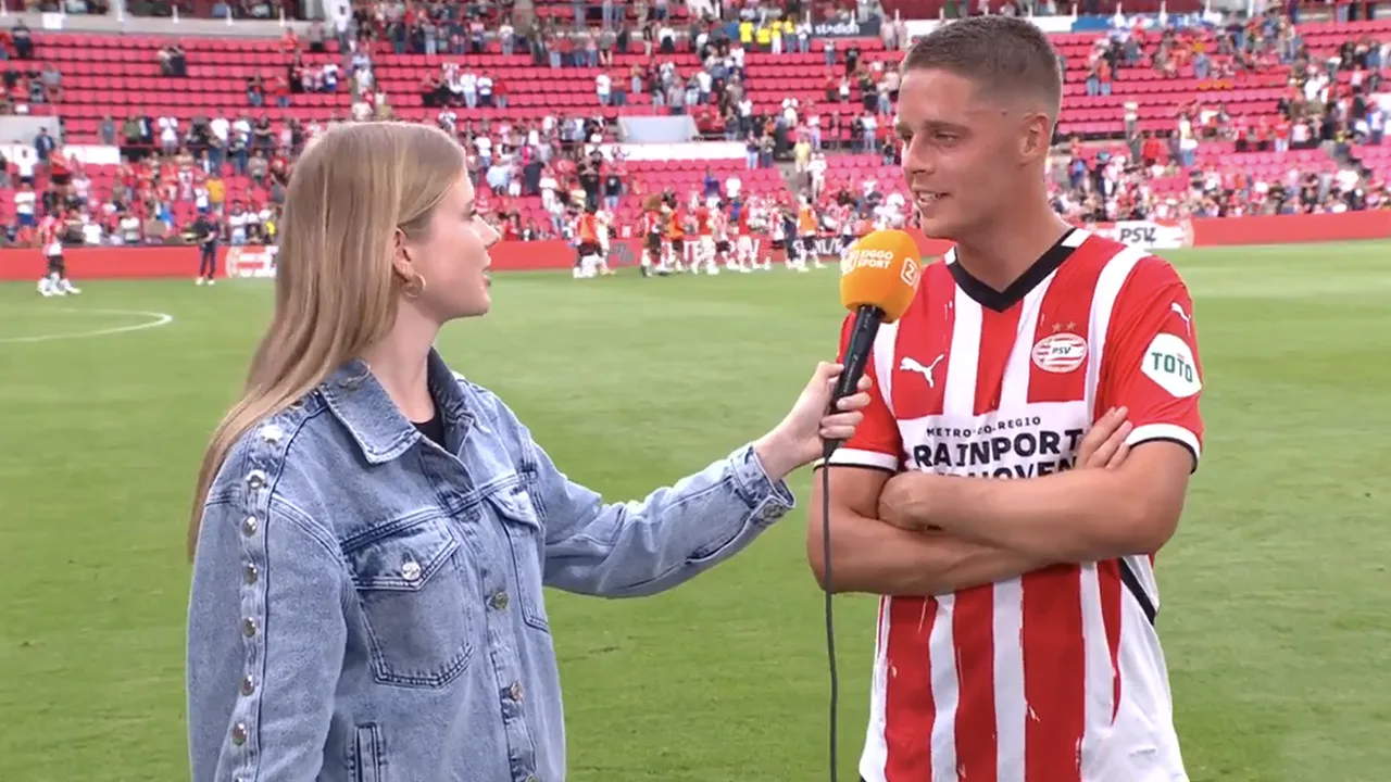 Video: Noa Vahle vraagt Joey Veerman naar toekomst bij PSV: 'Je begint te lachen, dus...'