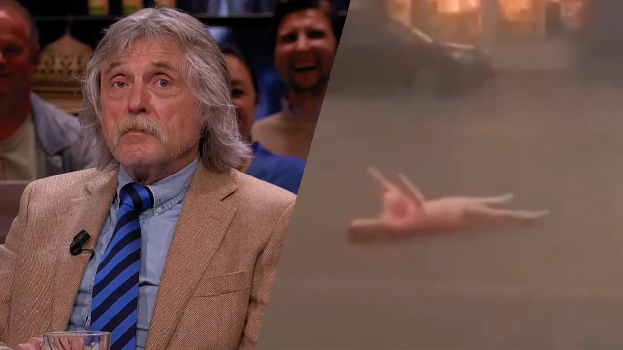 Throwback: Johan ziet opblaaspop in storm: 'Dan is dit in Grolloo opgenomen, want ik ben 'm kwijt!'