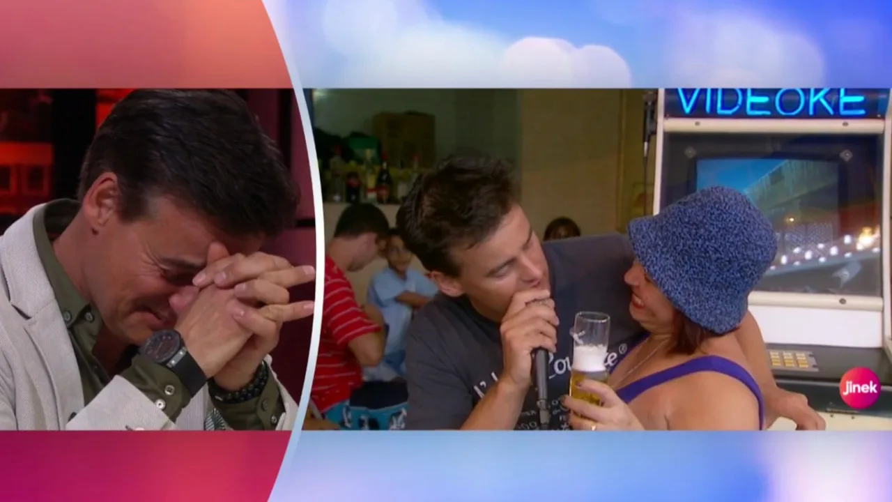 GOUD! Hilarische karaoke-beelden van Wilfred bij Jinek