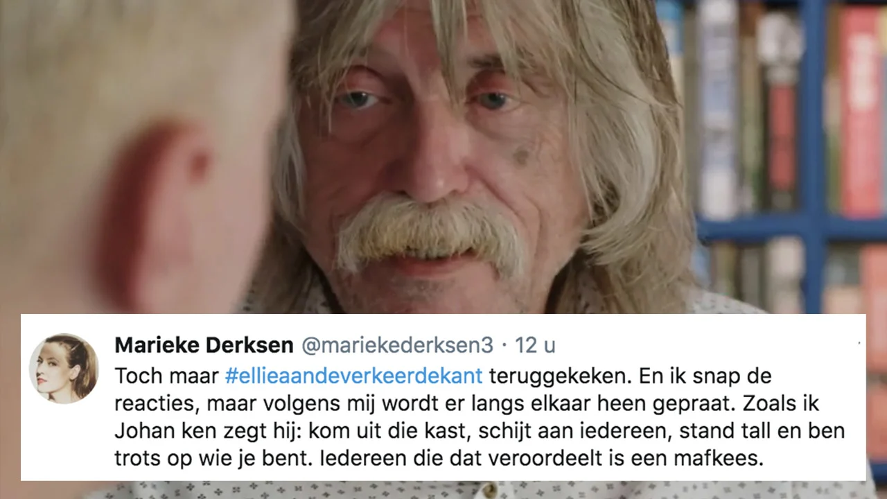 Twitter ontploft na 'homogesprek' Johan en Ellie Lust 