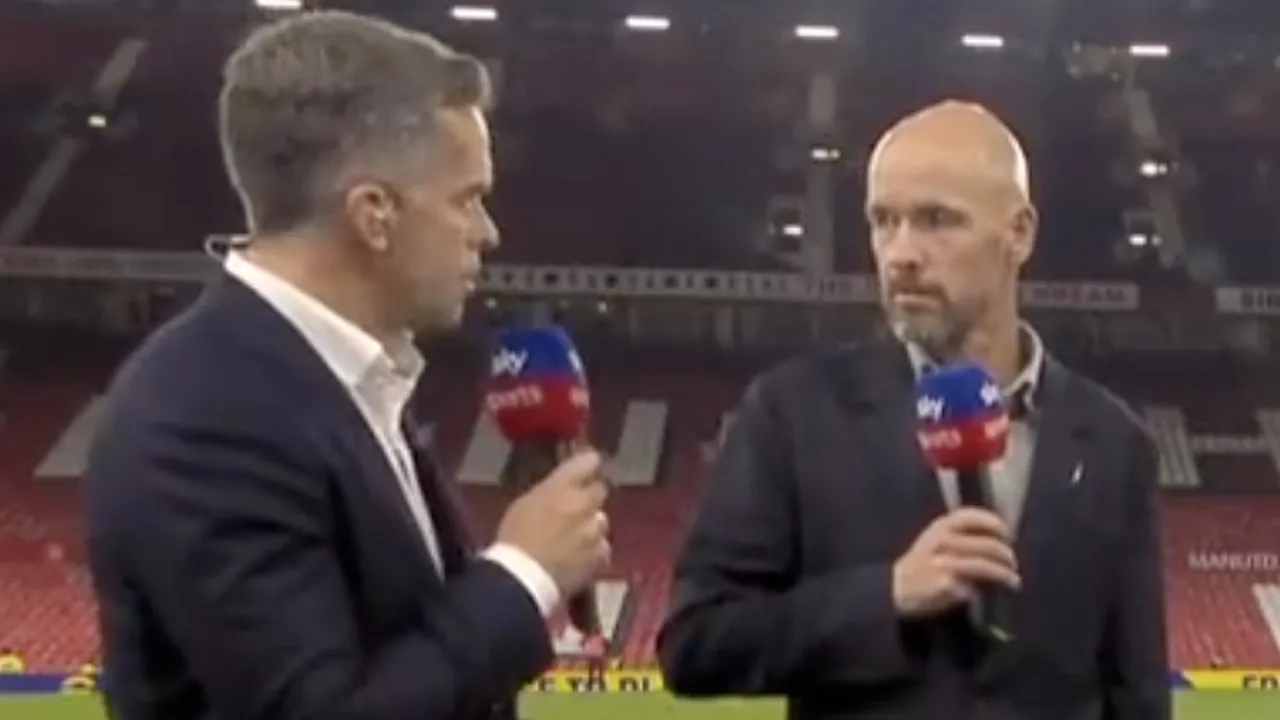 Video: Engelse presentator schrikt van taalgebruik Ten Hag na zege op Liverpool