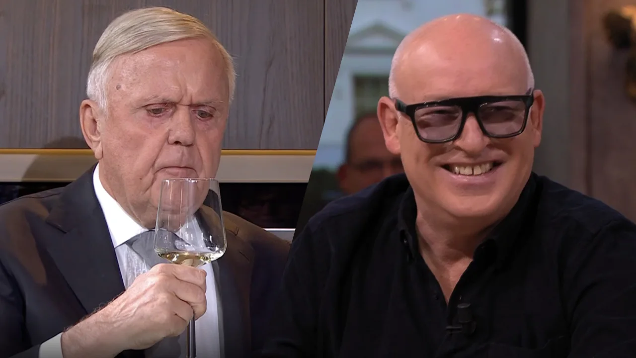 Harry Mens blijft ondanks alcoholstop wél de wijn van Wietze Snaak proeven in Business Class