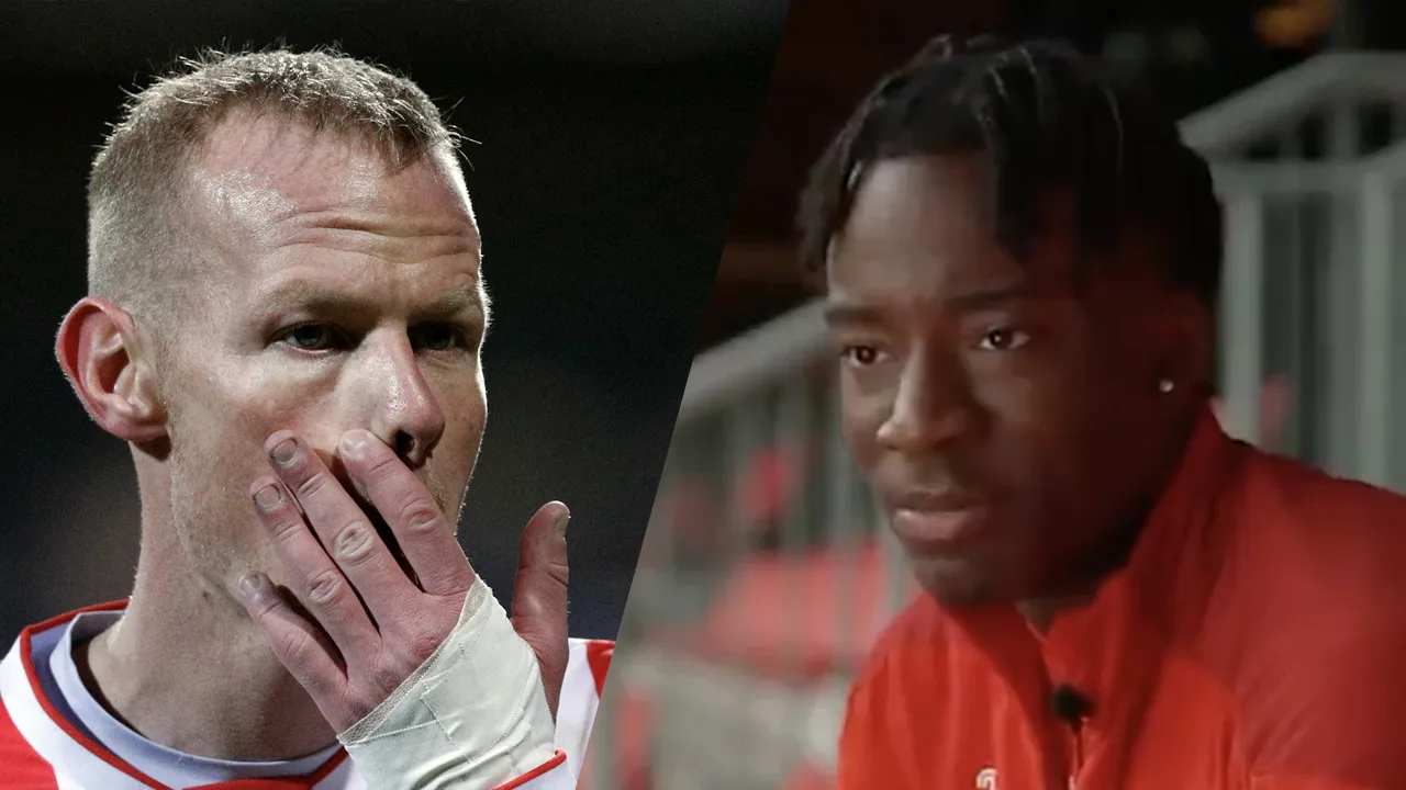 Madueke reageert op veelbesproken overtreding Beugelsdijk: 'Vroeg me toen al af wat hij nou eigenlijk aan het doen was'