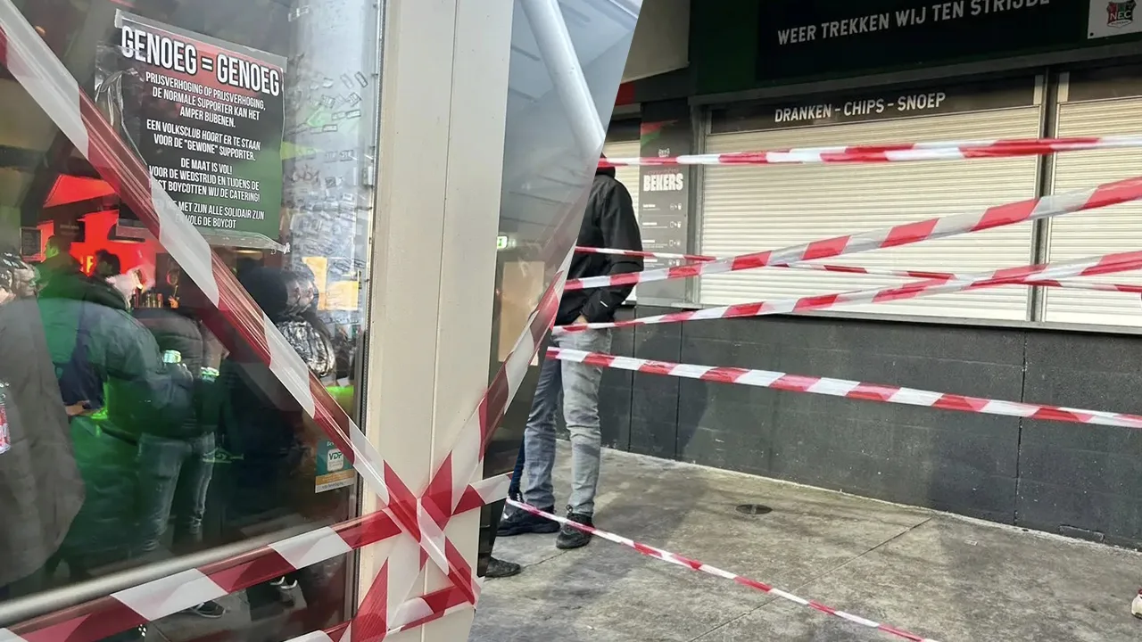Harde kern NEC boycot catering in stadion wegens prijsverhogingen: 'Biertje €6,80'