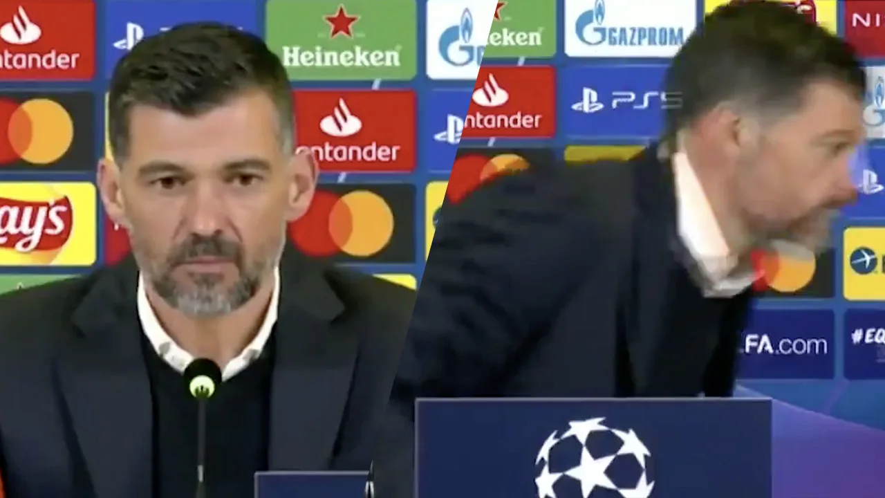 Kortste persconferentie ooit: Porto-trainer loopt weg na nul vragen 