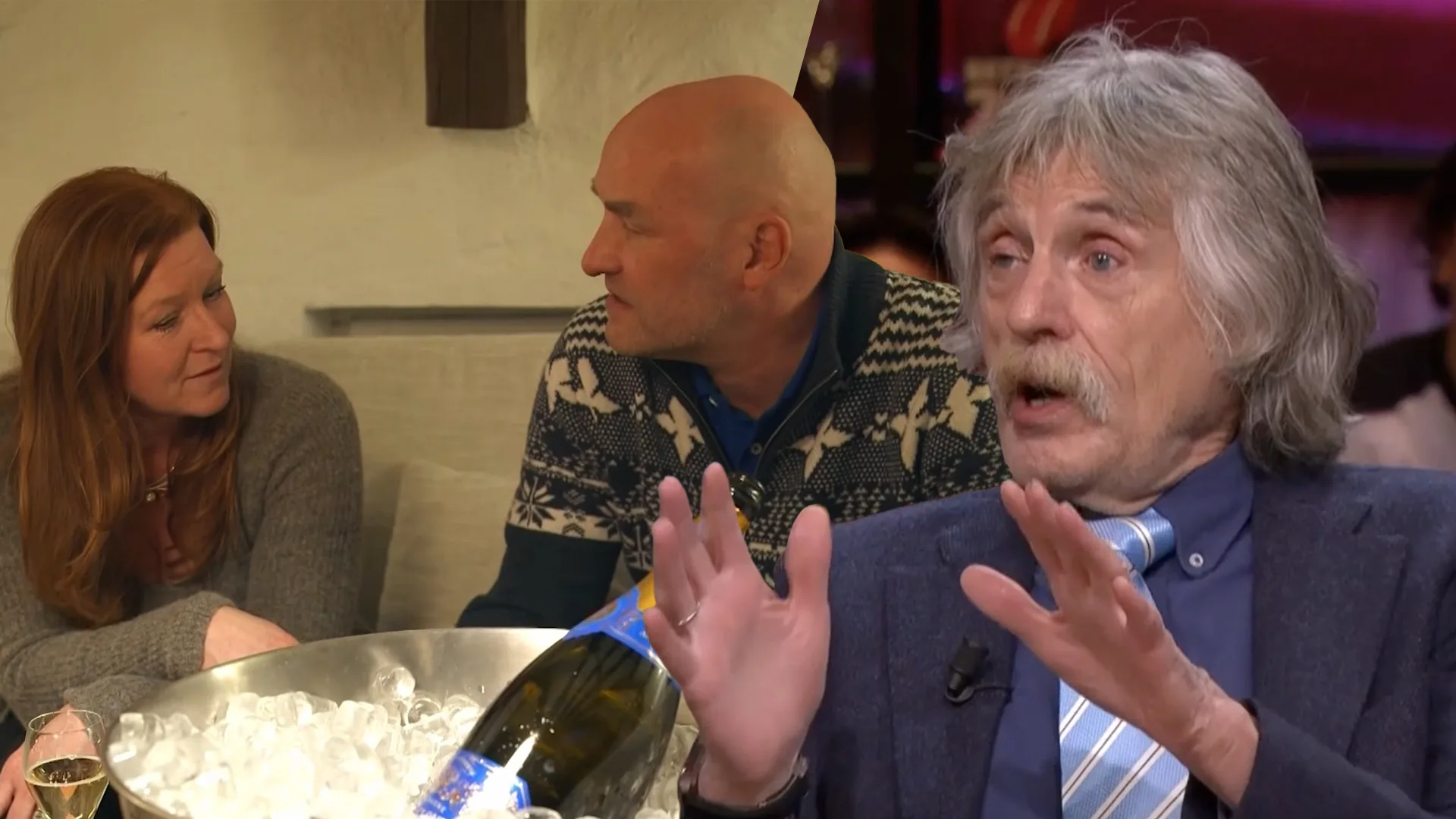Johan Derksen reageert op uitkomst van liefdesavontuur van Gilbert en Elsje in Winter Vol Liefde