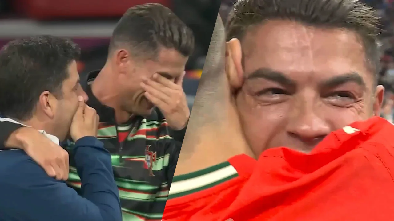 Video: Ronaldo barst in tranen uit na winnen van de Nations League met Portugal