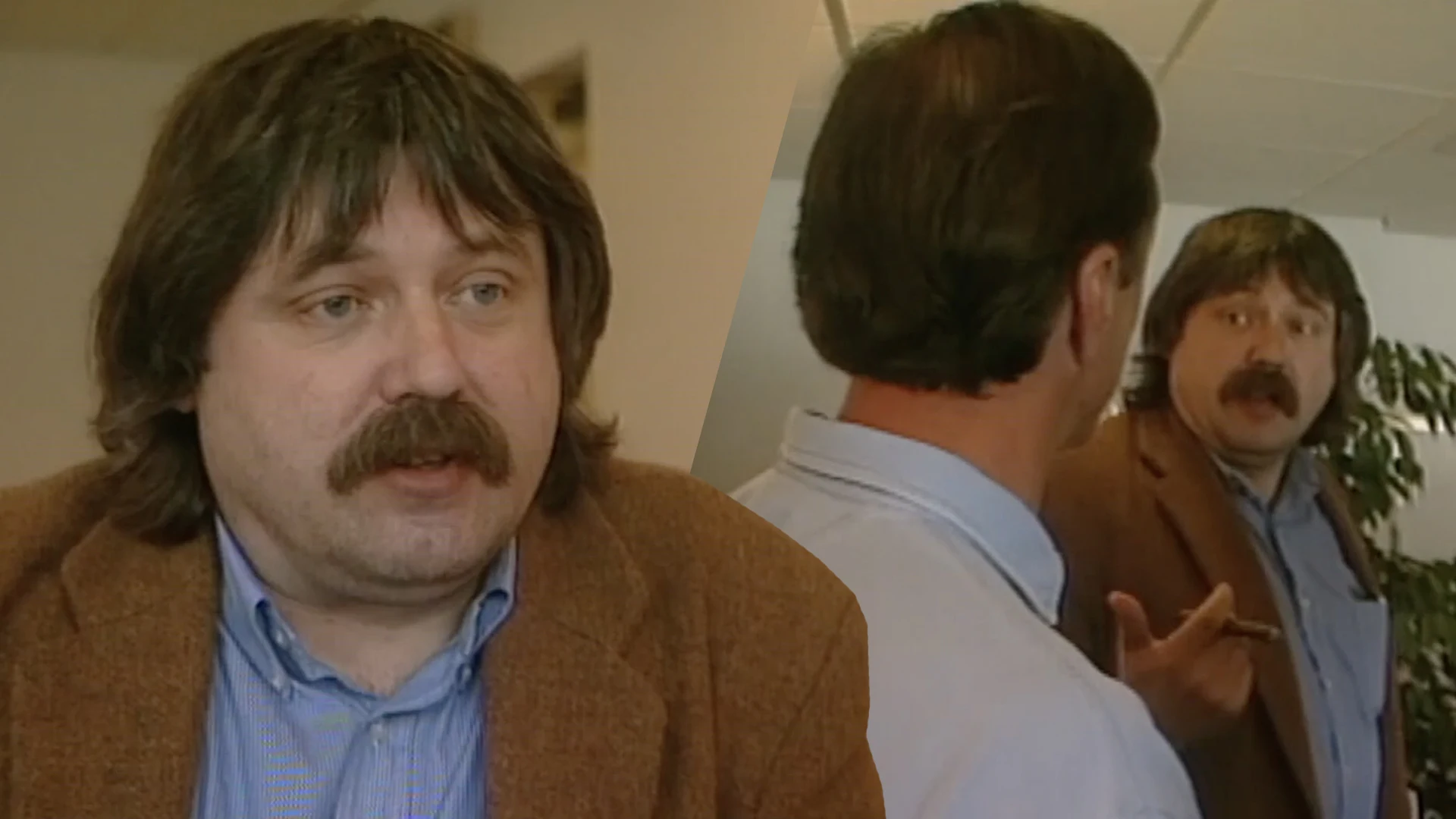 Héérlijke archiefbeelden uit 1993: Johan Derksen als perschef van Johan Cruijff