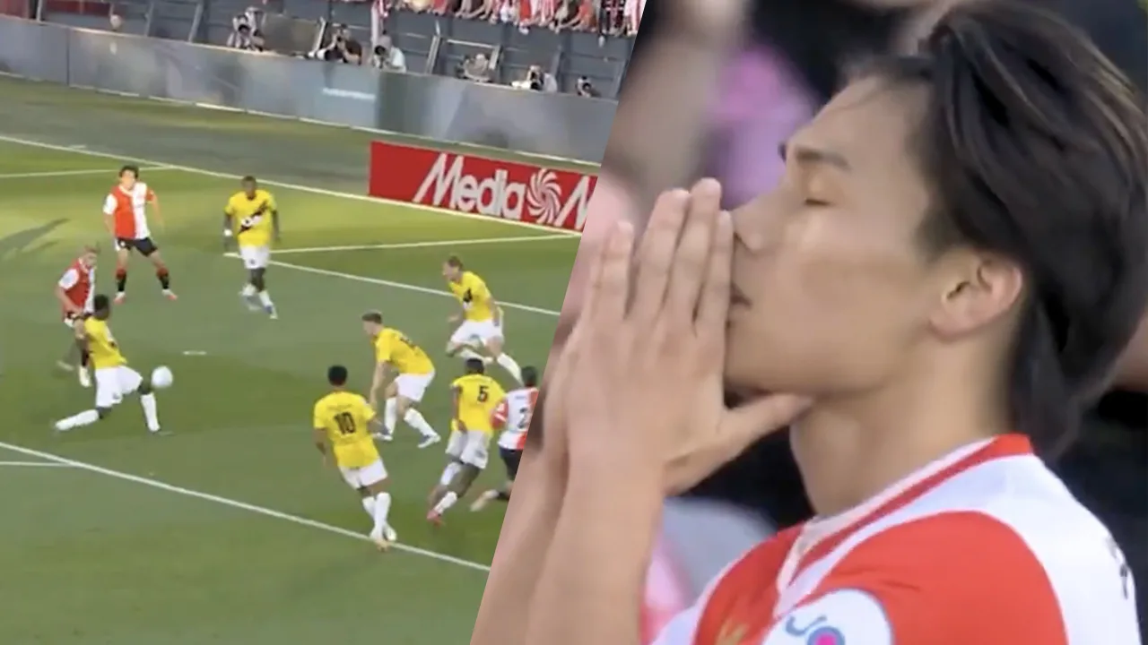 Videogoal: Ueda verdubbelt voorsprong voor Feyenoord tegen NAC 