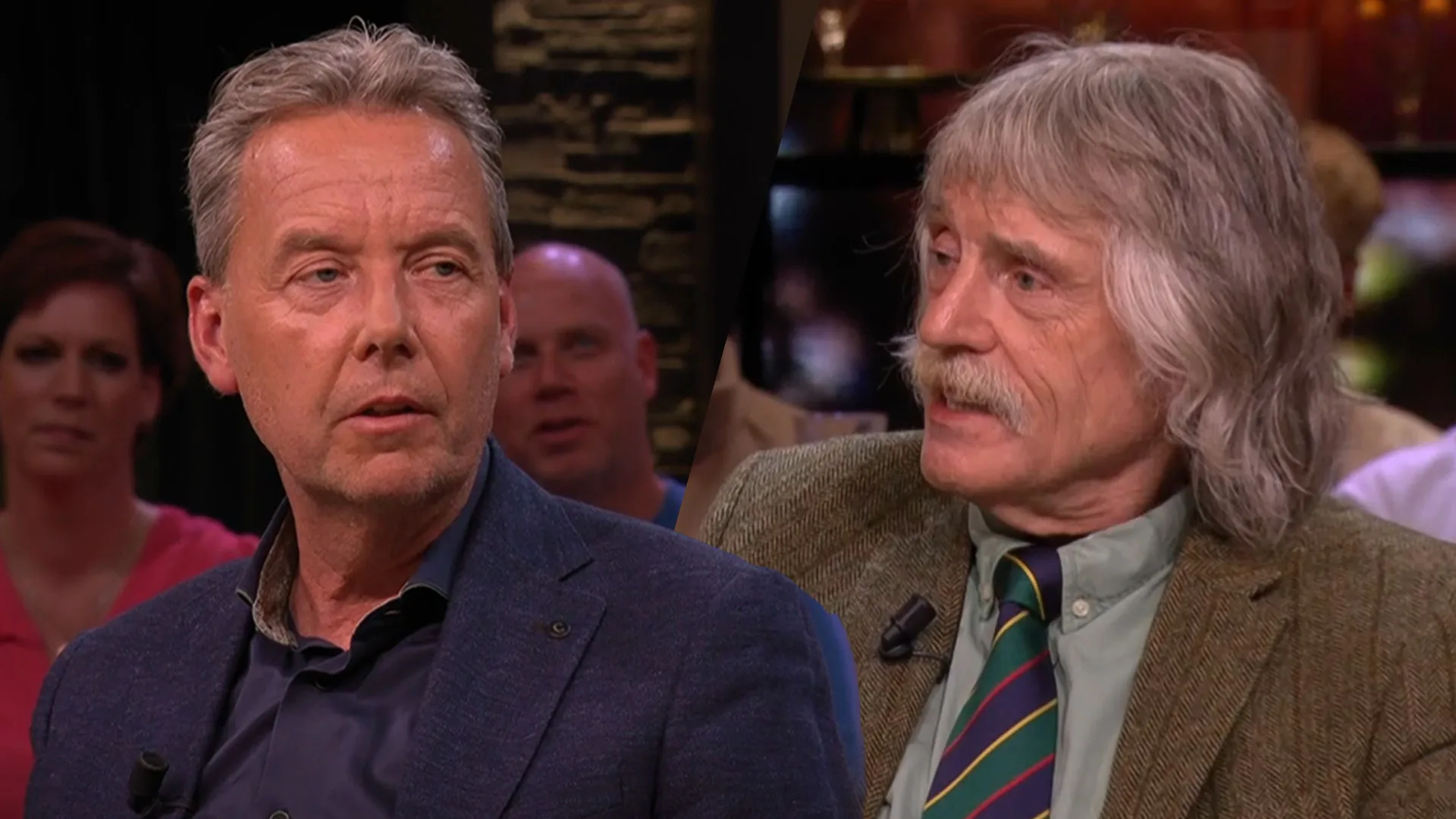 Johan en Valentijn belanden in stevige discussie over verbod op regenboogvlag bij Songfestival