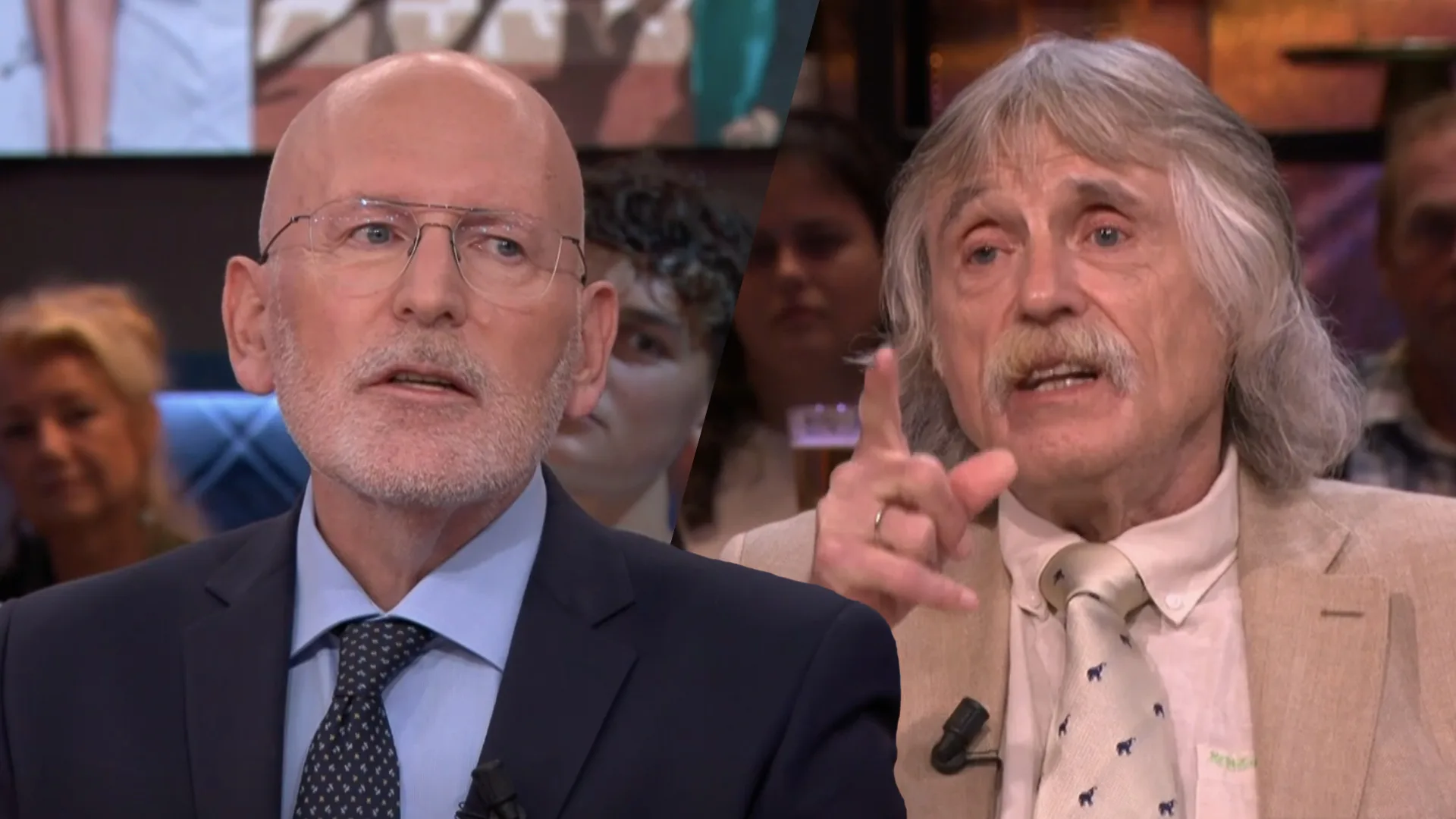 Johan Derksen waarschuwt Frans Timmermans: 'Dat moet hij niet weer doen, dan komt hij aan de beurt!'