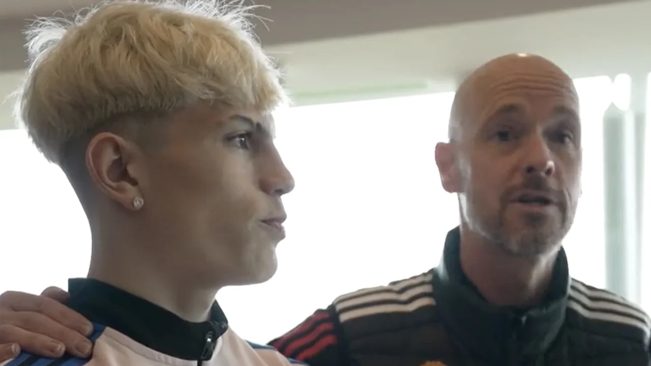 Ten Hag heeft fraaie speech in huis voor Garnacho en zijn familie