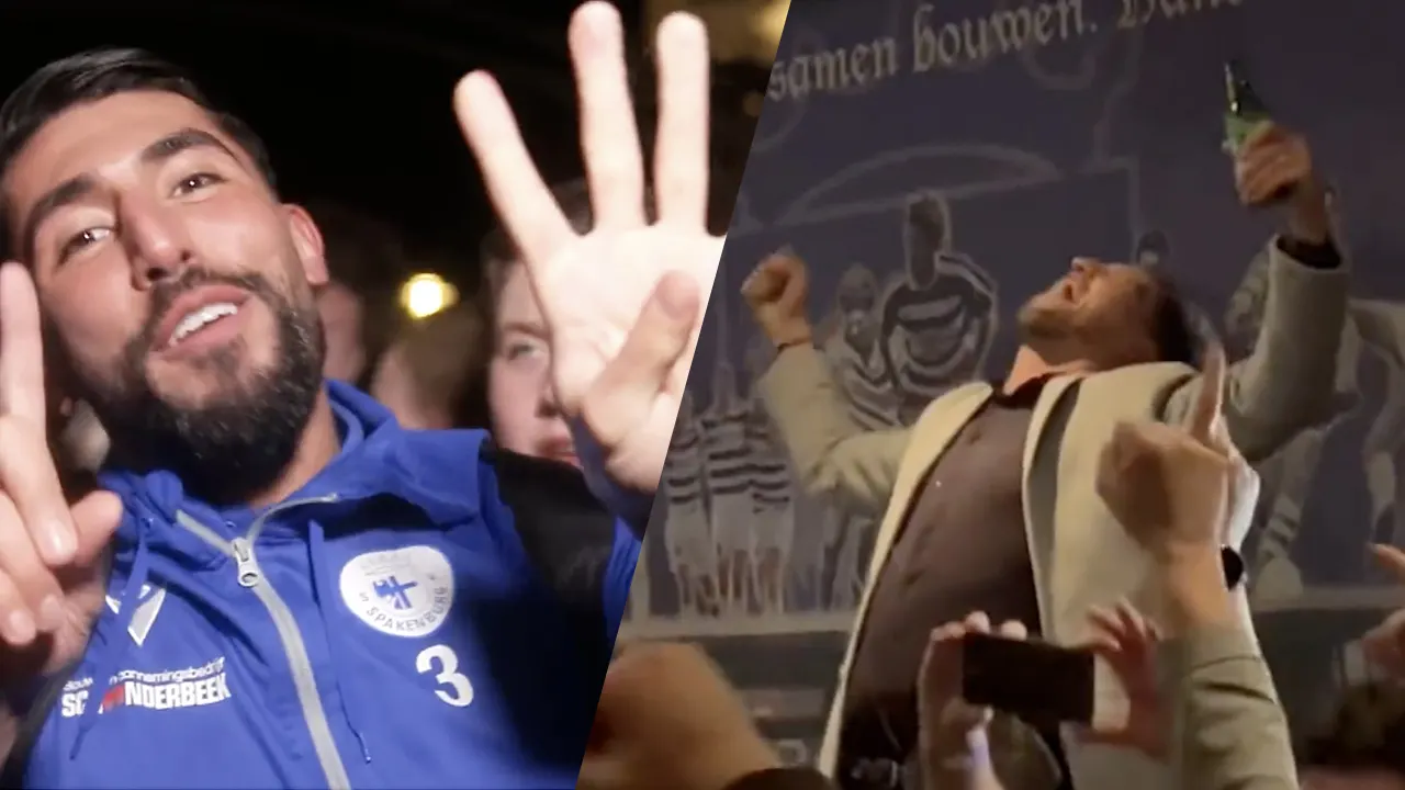 Heldenonthaal voor amateurs Spakenburg: trainer steelt de show in de kantine