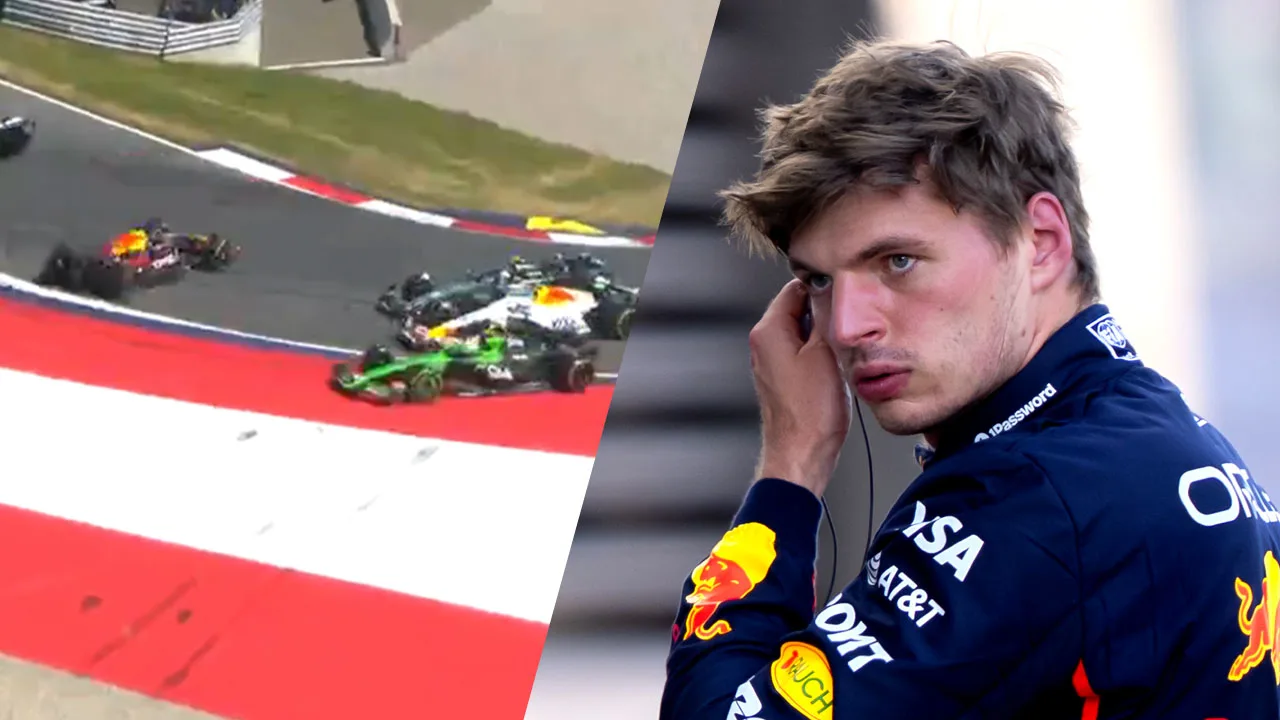 Video: Max Verstappen valt uit in Grand Prix van Oostenrijk na botsing vlak na de start