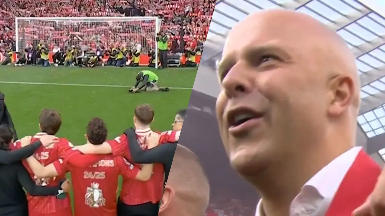 Kippenvel: Slot zingt You'll Never Walk Alone vol emotie mee op Anfield 