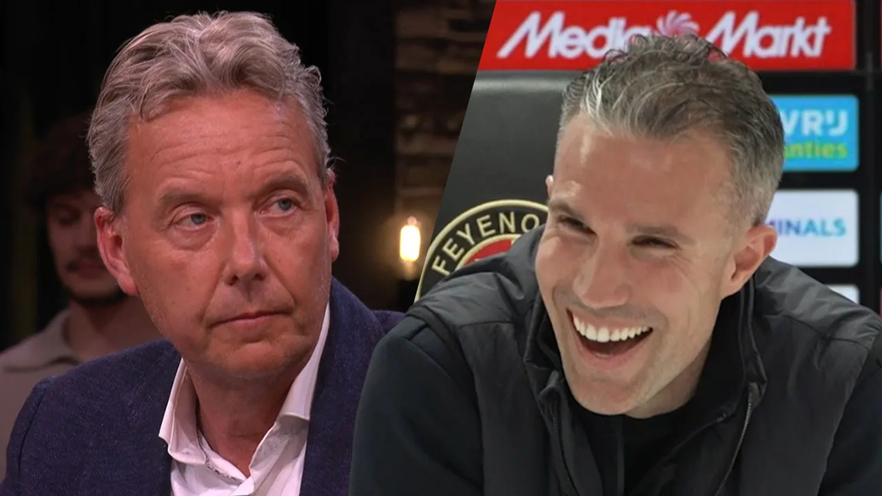 Robin van Persie moet lachen om Valentijn Driessen: 'Ik heb een hele armoedige wedstrijd gezien'