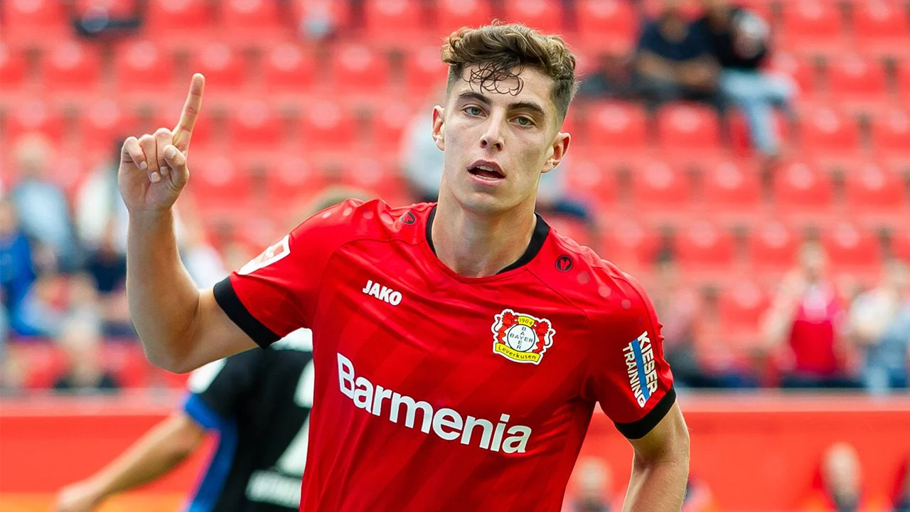 Havertz jongste speler met 100 competitieduels in Bundesliga