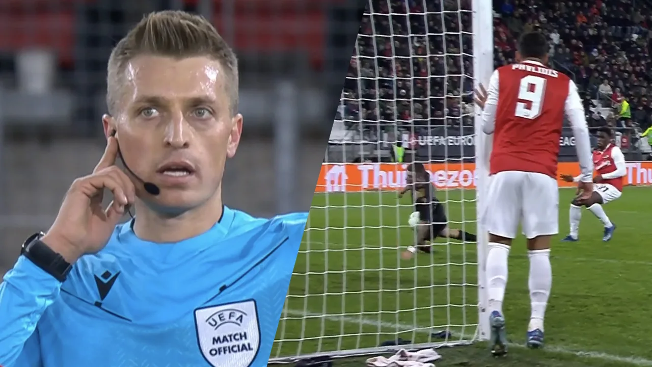 Scheidsrechter gaat naar het scherm, maar AZ krijgt geen strafschop na vermeende handsbal