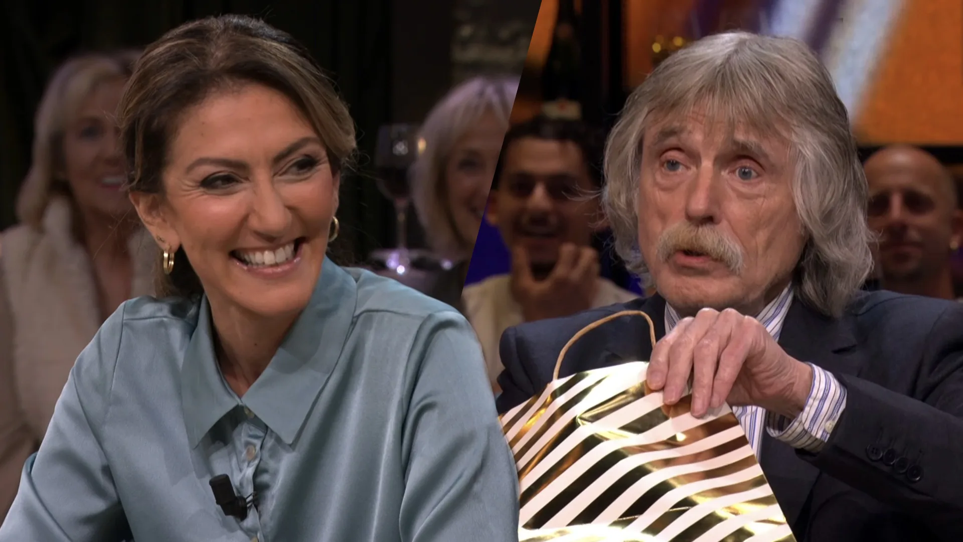 Yeşilgöz feliciteert Vandaag Inside en heeft cadeaus meegenomen: 'Ik vind een dildo wat ongepast'