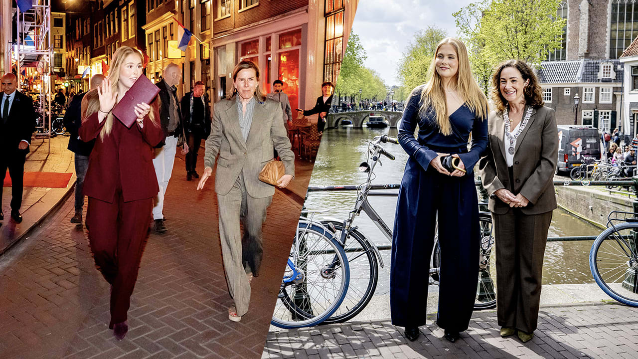 Video: Prinses Amalia duikt het Amsterdamse nachtleven in en poseert op de Wallen