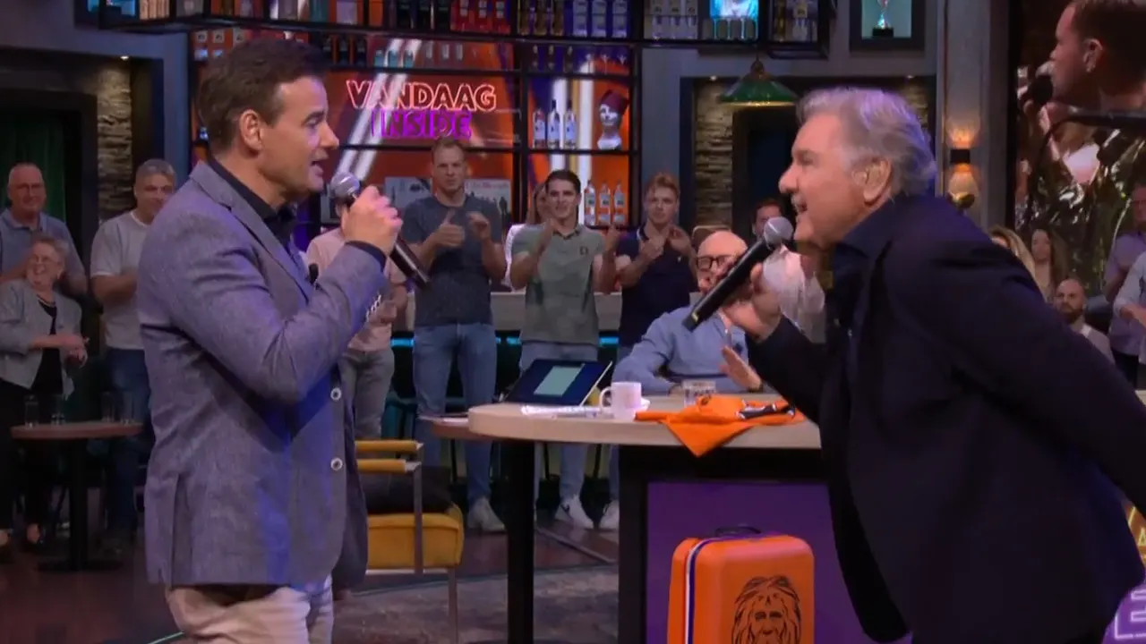 Wilfred en René Froger sluiten Vandaag Inside-uitzending feestelijk af met 'Just Say Hello!'