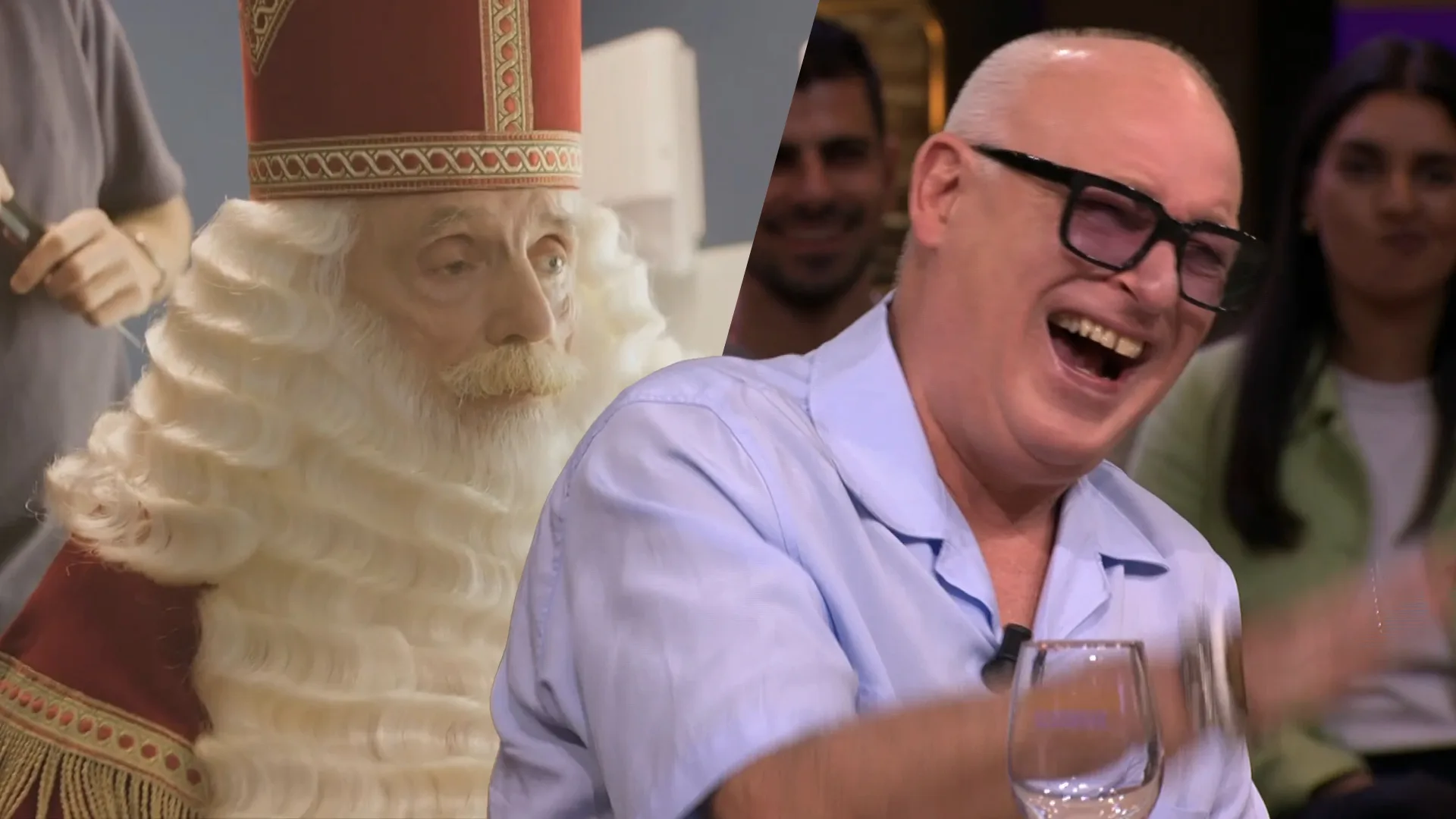 René van der Gijp gaat stuk om Johan Derksen als Sint: 'Bij RTL denken ze nu: wat doen wij verkeerd?!'
