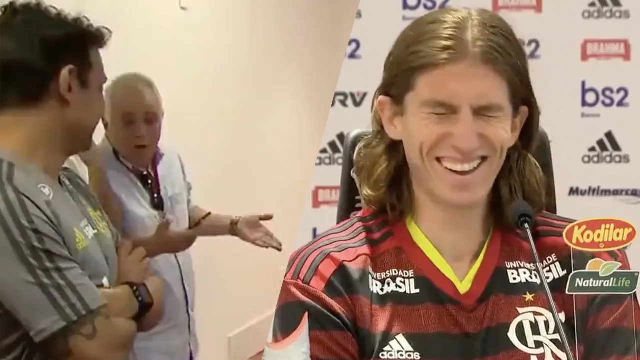 Journalist trapt in 'pornogeluid-prank' tijdens presentatie Filipe Luis