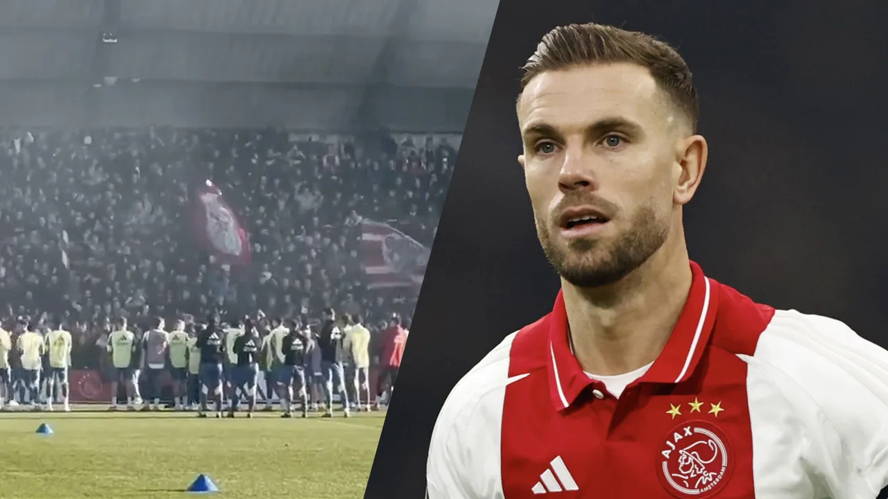 Video: Jordan Henderson toegezongen door Ajax-fans tijdens laatste training richting Klassieker 
