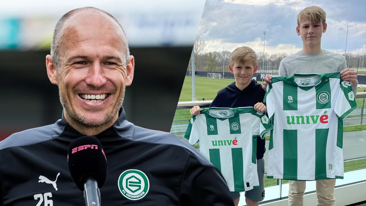 Zoons Arjen Robben vanaf volgend seizoen te bewonderen in shirt FC Groningen