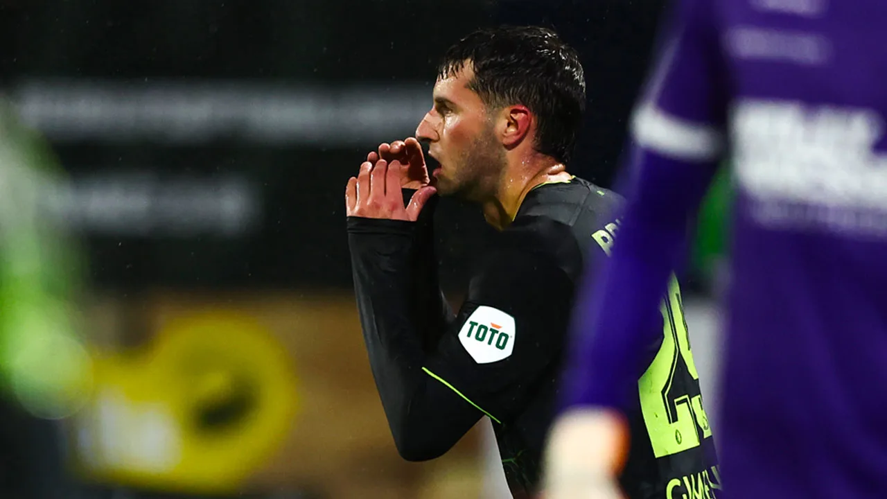 Feyenoord op achterstand na 1-0 RKC Waalwijk