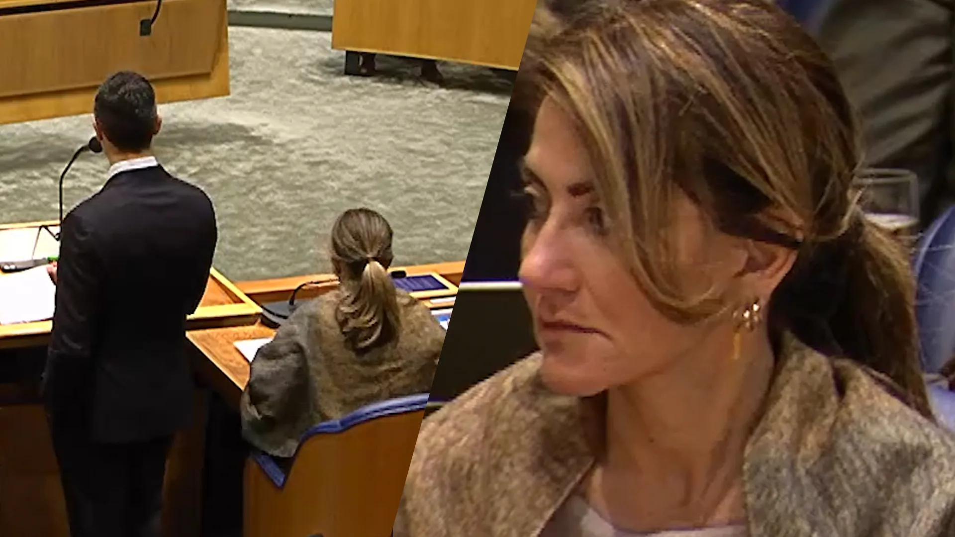 Video: Dilan Yesilgöz heeft geluid van telefoon aanstaan en schrikt zich rot