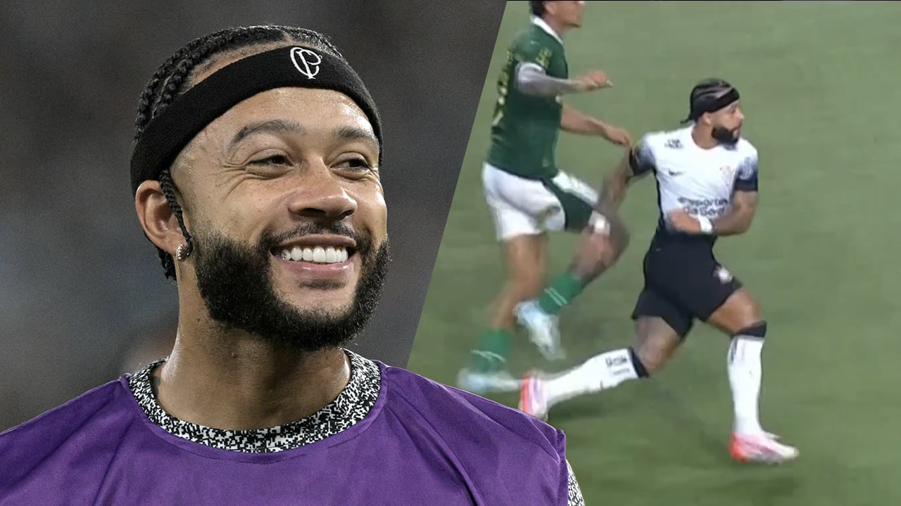 Videogoal: Memphis Depay belangrijk voor Corinthians in Braziliaanse topper